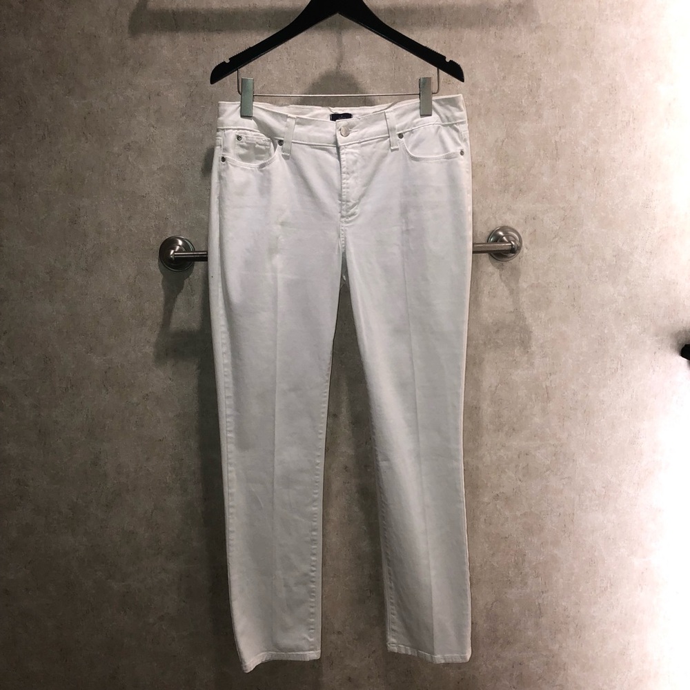 NYDJ Straight leg white jeans